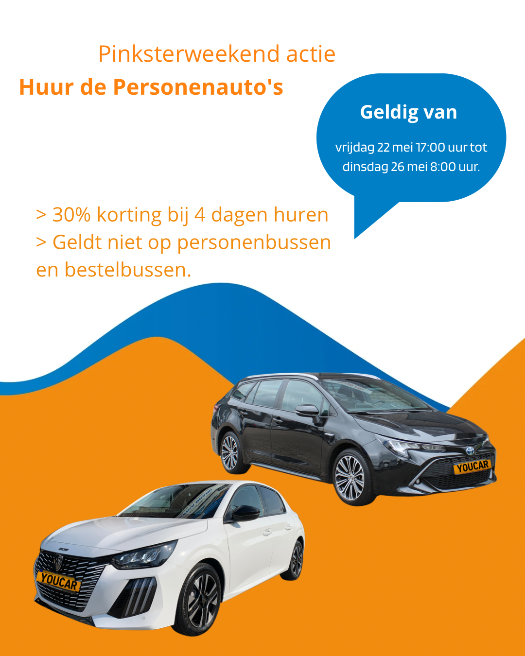 Rijd het pinksterweekend met voordeel