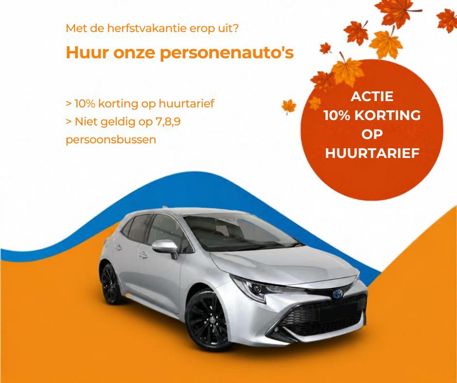 Herfstvakantie actie 10% korting op het huurtarief